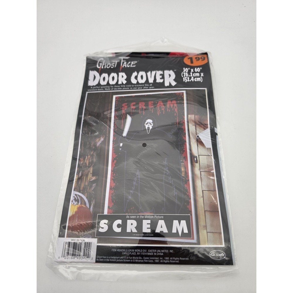 SCREAM 2 3 4 5 Vintage Ghostface Huge Door Cover Banner Poster 1997 Fun World 60